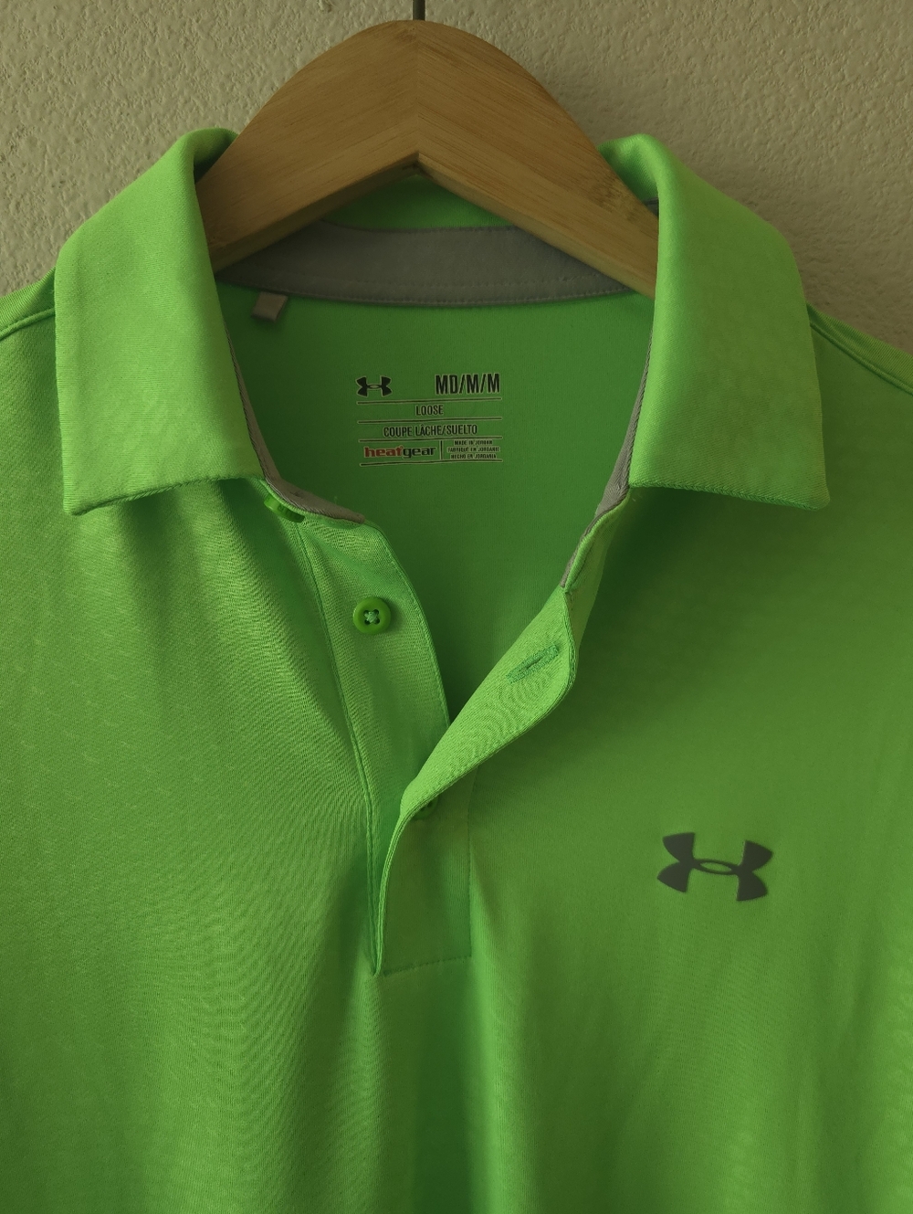 Under Armour Polo Shirt Men's Medium Bright Green